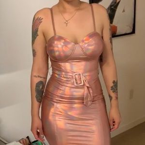 Iridescent Dress with Belt